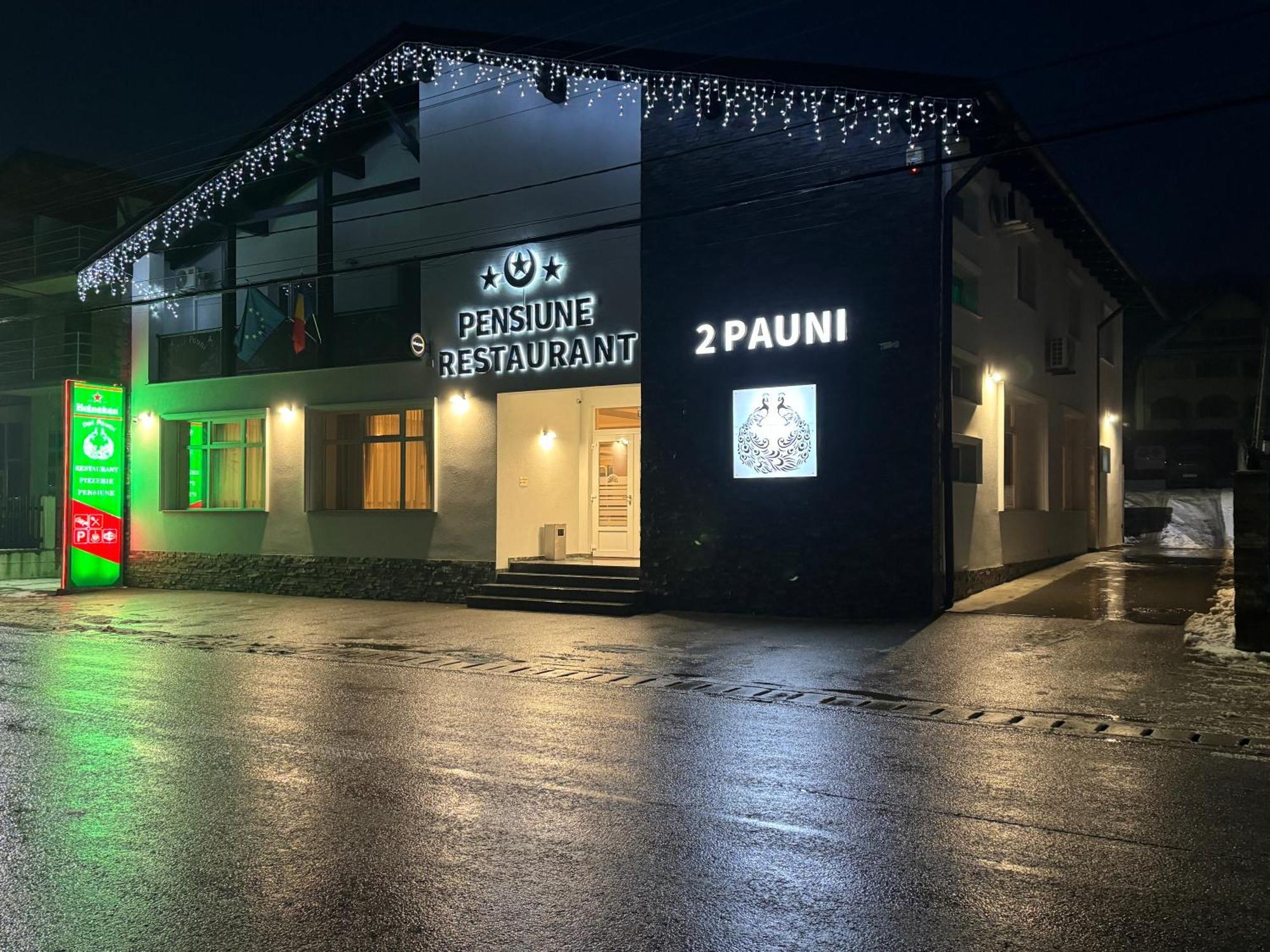 Pensiune Restaurant Pizzerie 2 Pauni Borşa Exterior foto